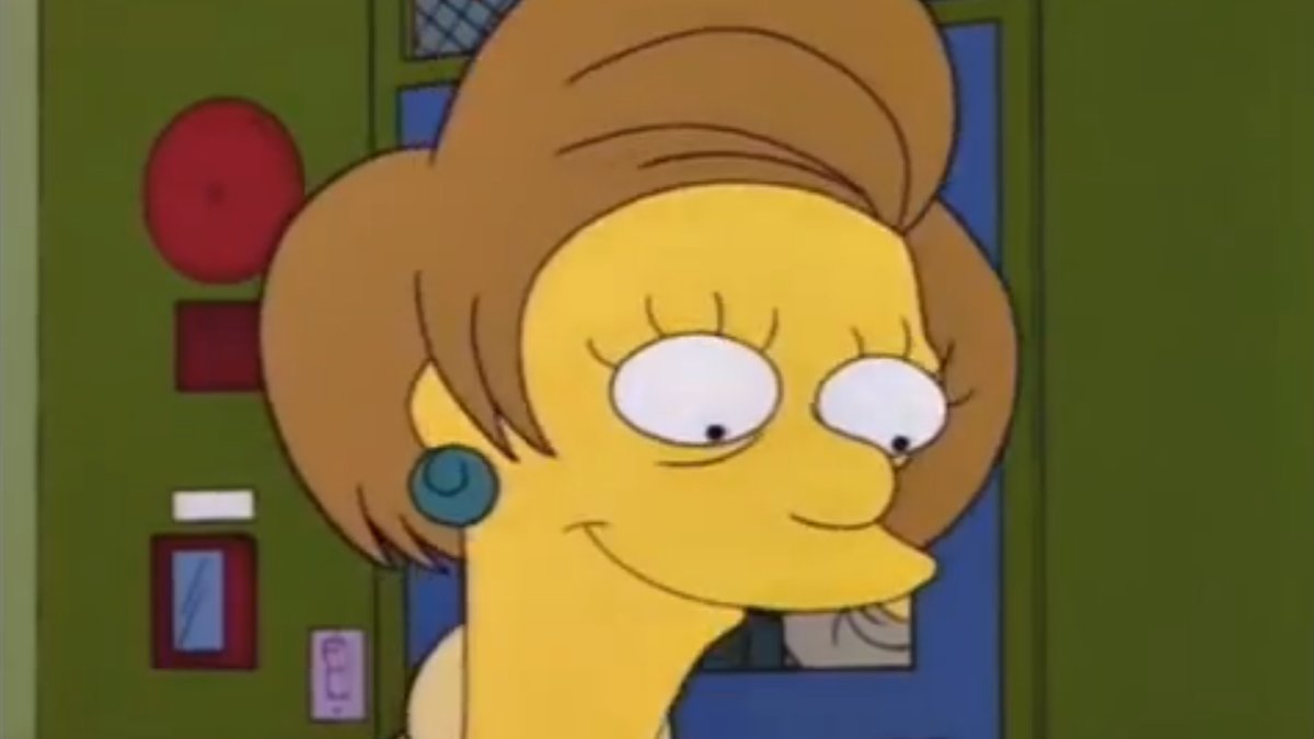 Karaktären som nu lämnar serien är läraren Edna Krabappel. 